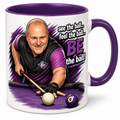 Pool Player Caricature Playing Pool. See the Ball...Feel the Ball ...Be the Ball"